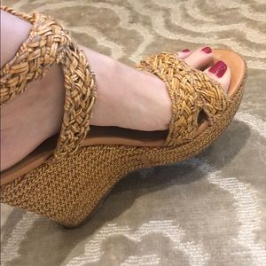 Stuart Weitzman cross ankle platform